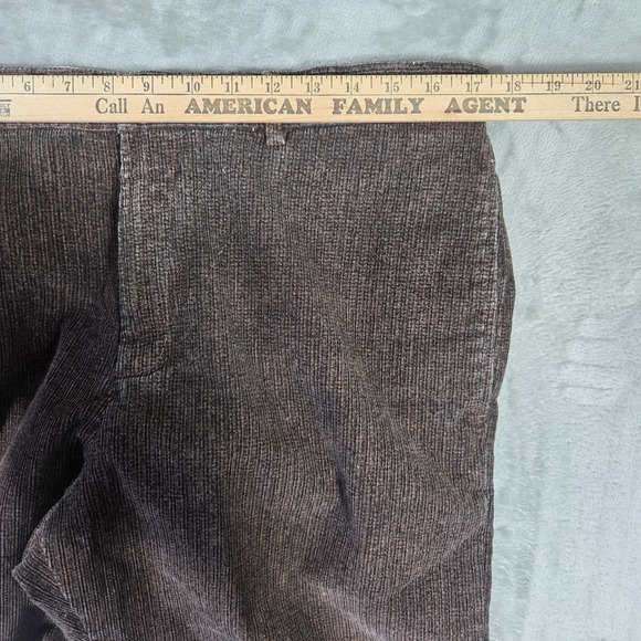 Eddie Bauer Mens Brown Corduroy Pants 34x30 Straight Cotton Vintage 90s Eclectic - Picture 2 of 8